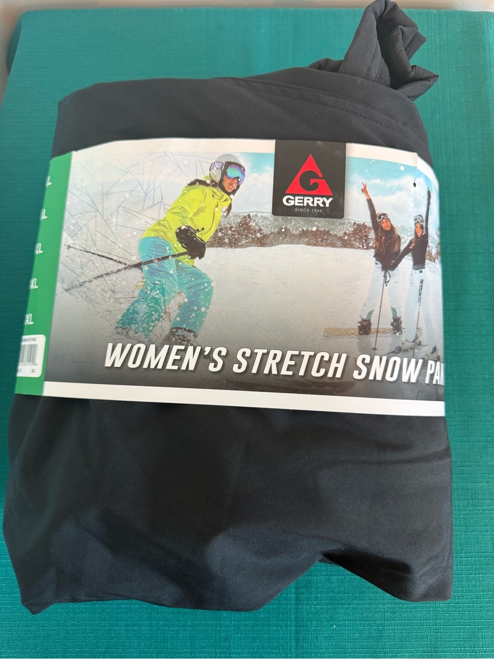 Gerry Women’s XL Black Stretch Snow Pants Fleece Lined Water Resistant Ski NWT